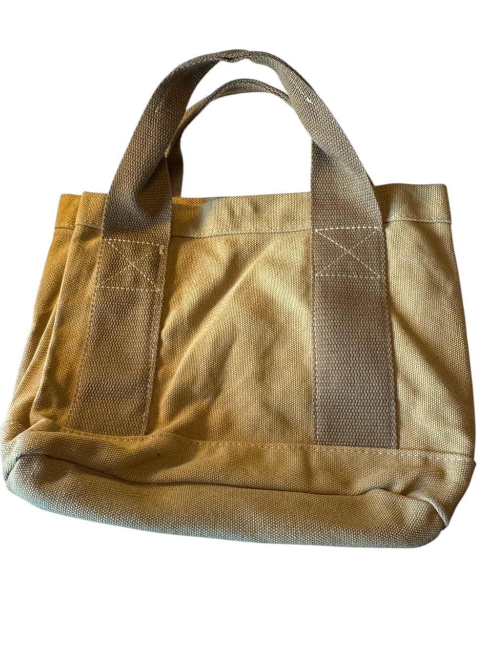Canvas Retro Tan Small Tote Bag